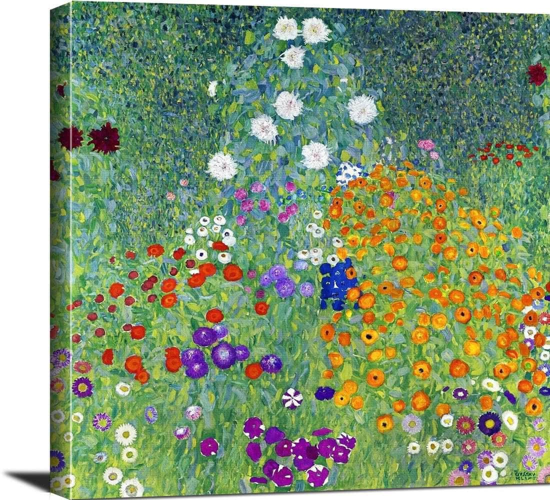 Flower Garden Painting Gustav Klimt Canvas Art - Image 3