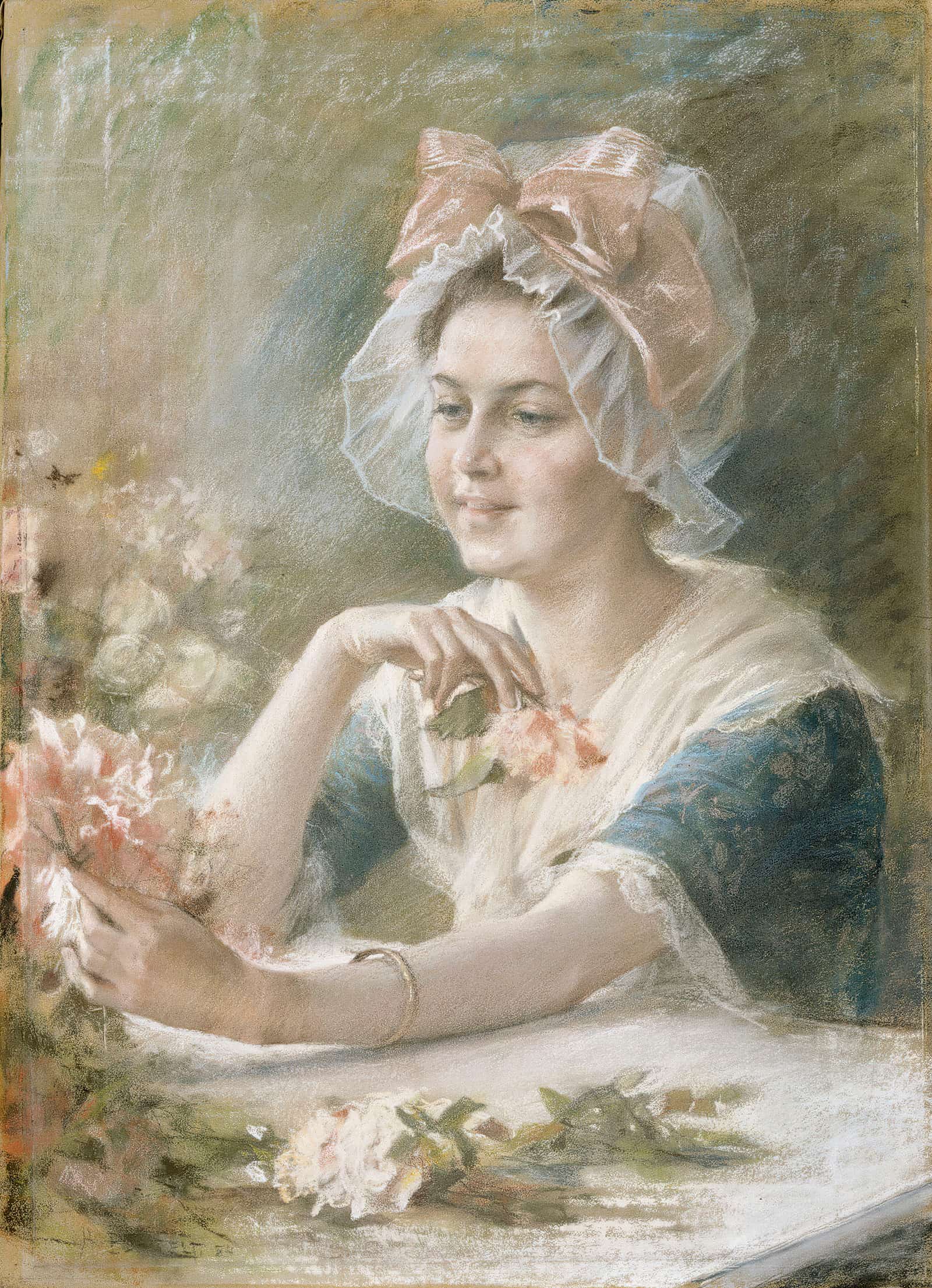 Flower Girl by Albert Edelfelt - Image 4