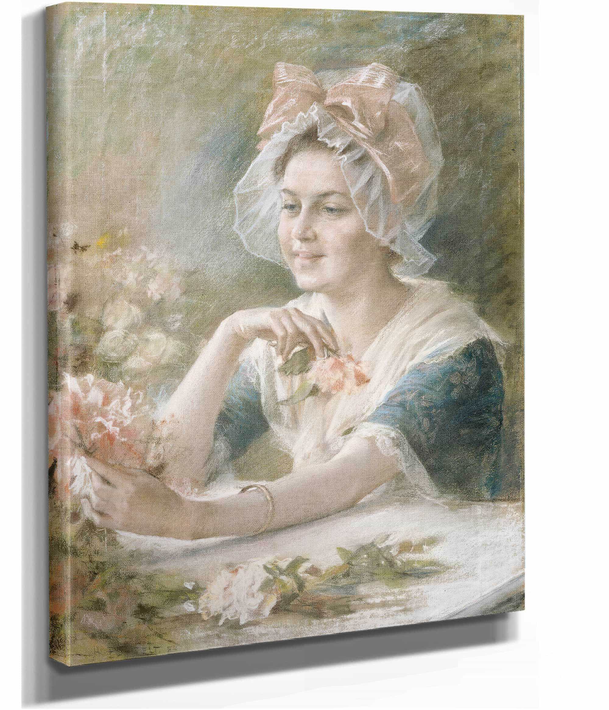 Flower Girl by Albert Edelfelt - Image 5