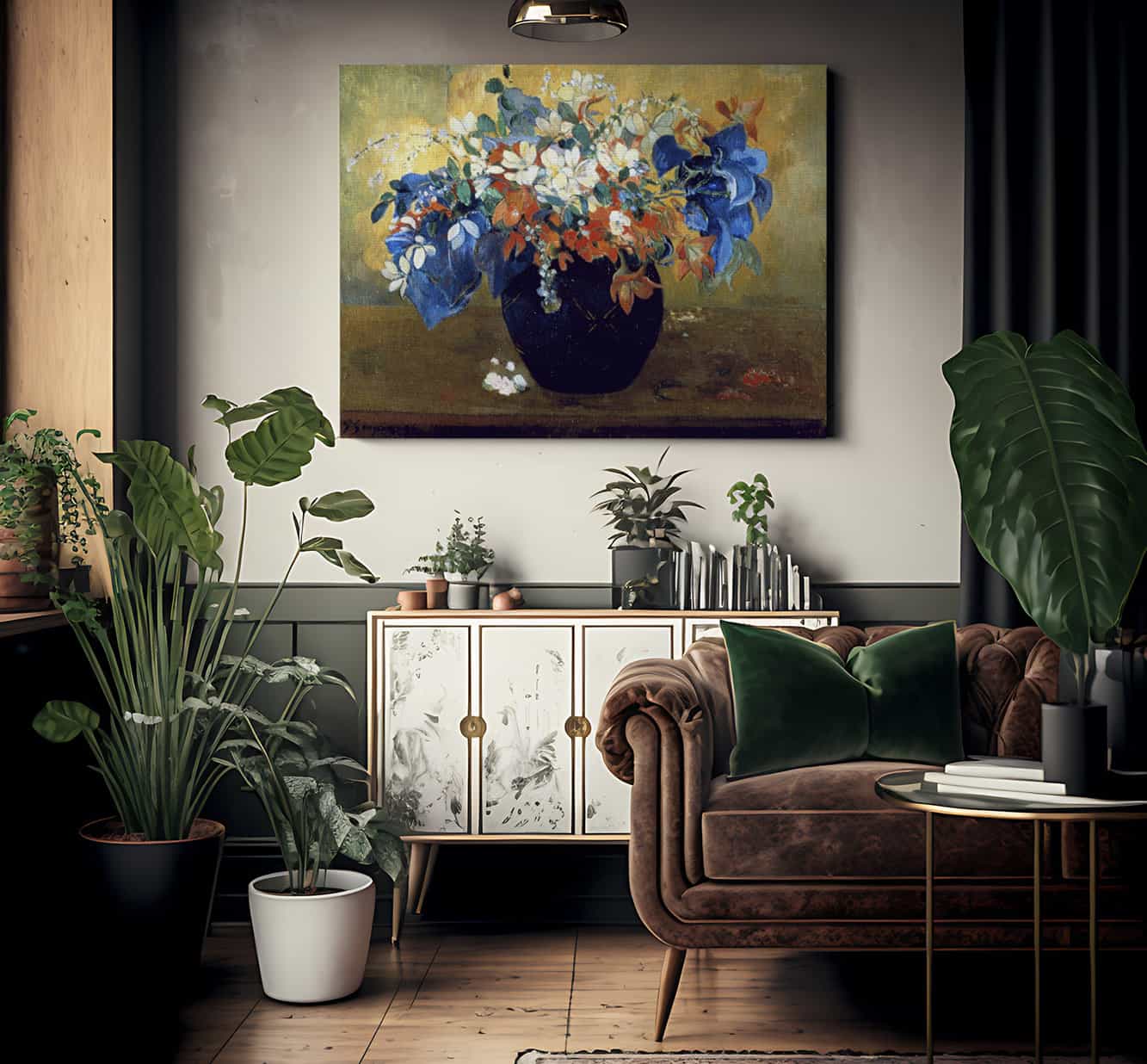 Flower Still Life By Eugene Henri Paul Gauguin - Image 2