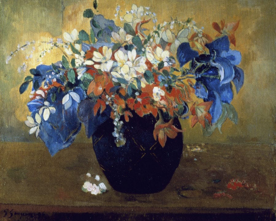 Flower Still Life By Eugene Henri Paul Gauguin - Image 7