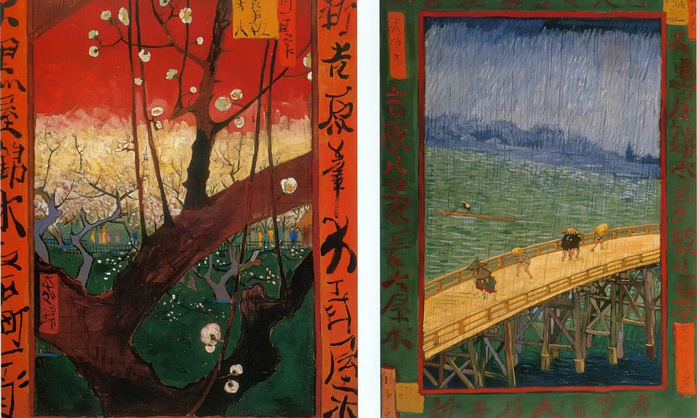 Flowerin Plum Tree And The Bridge In The Rain By Vincent Van Gogh - Image 7