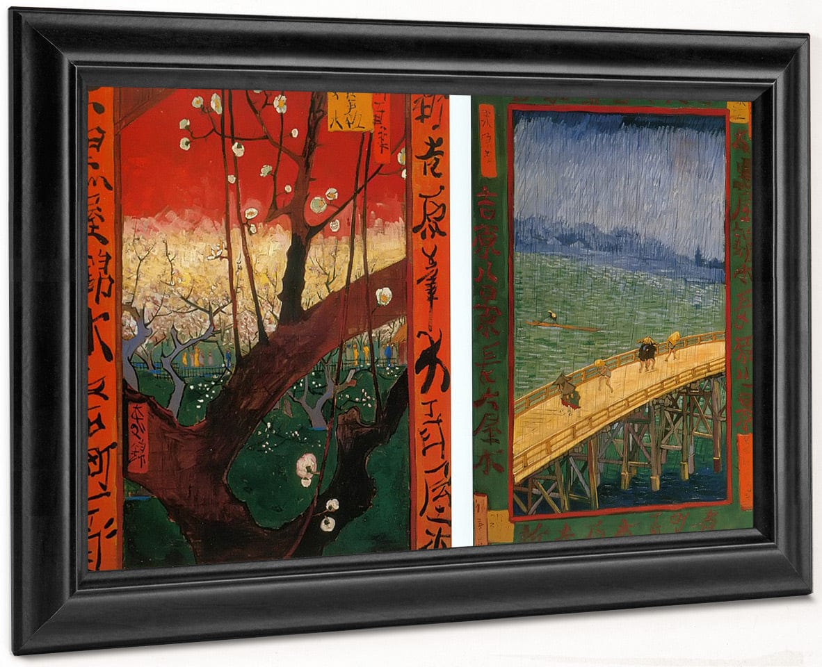 Flowerin Plum Tree And The Bridge In The Rain By Vincent Van Gogh - Image 8