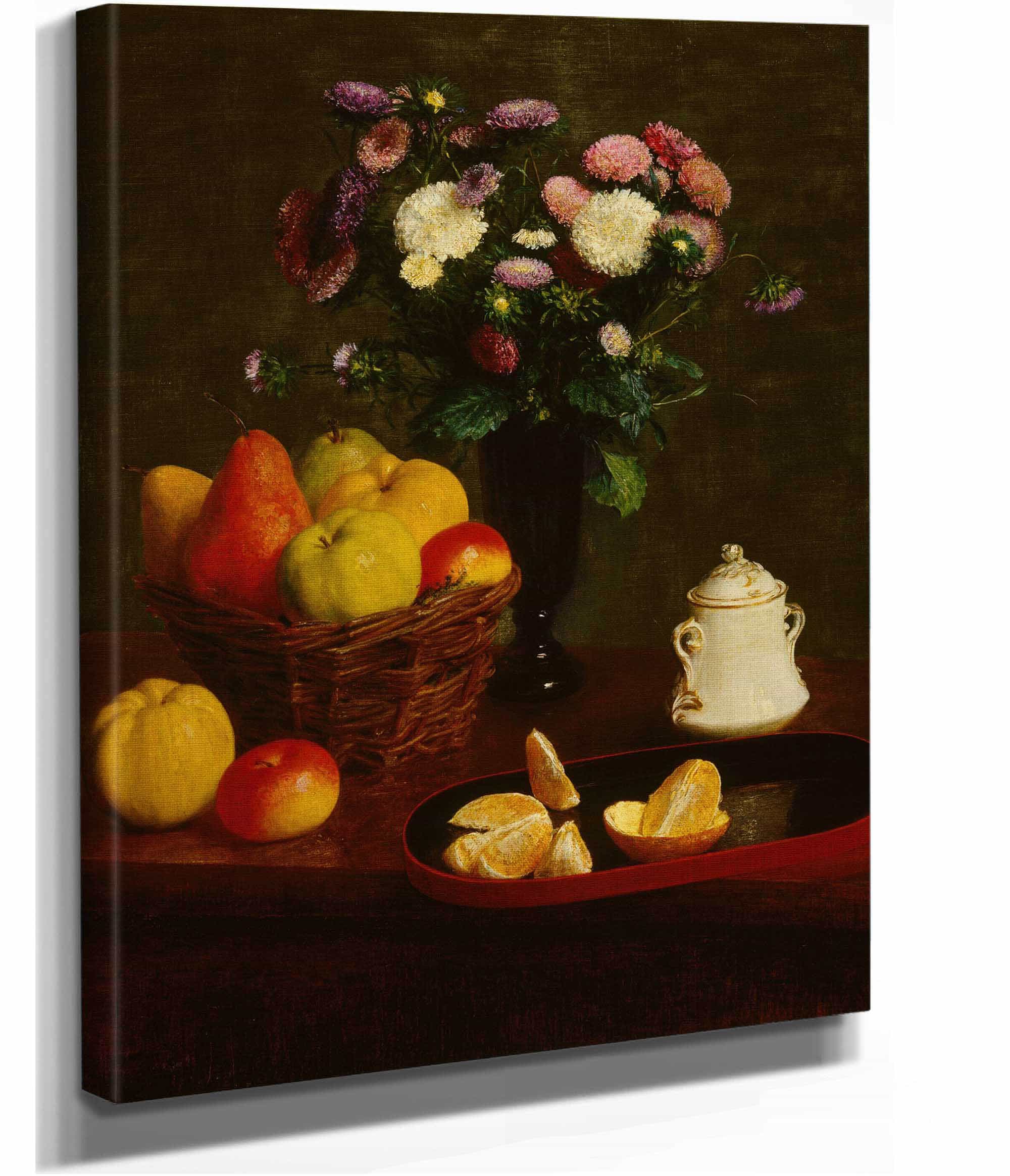 Flowers And Fruit by Henri Fantin Latour - Image 2