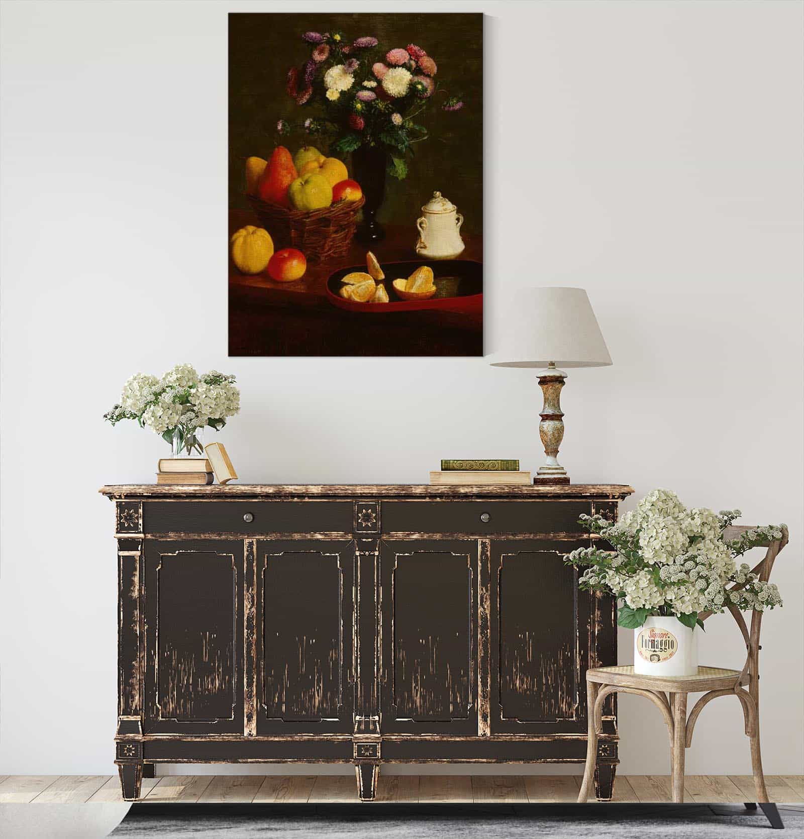 Flowers And Fruit by Henri Fantin Latour - Image 4