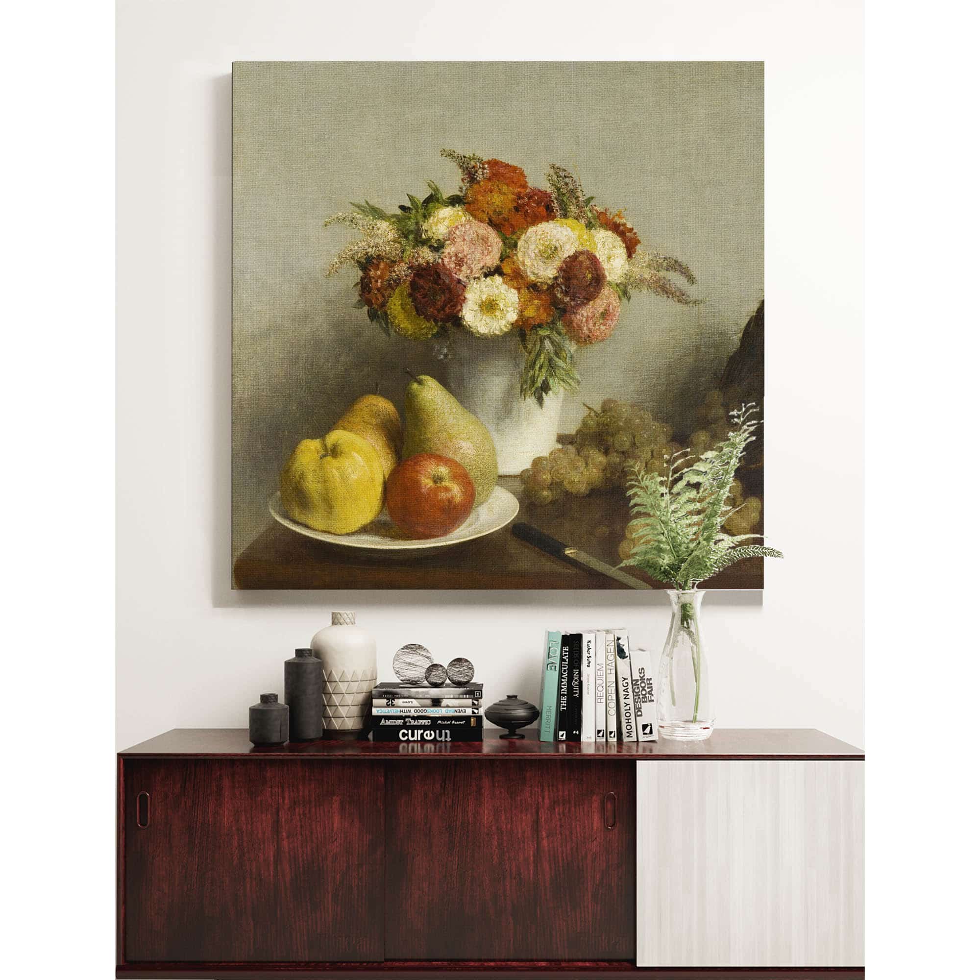 Flowers And Fruit by Henri Fantin Latour - Image 9