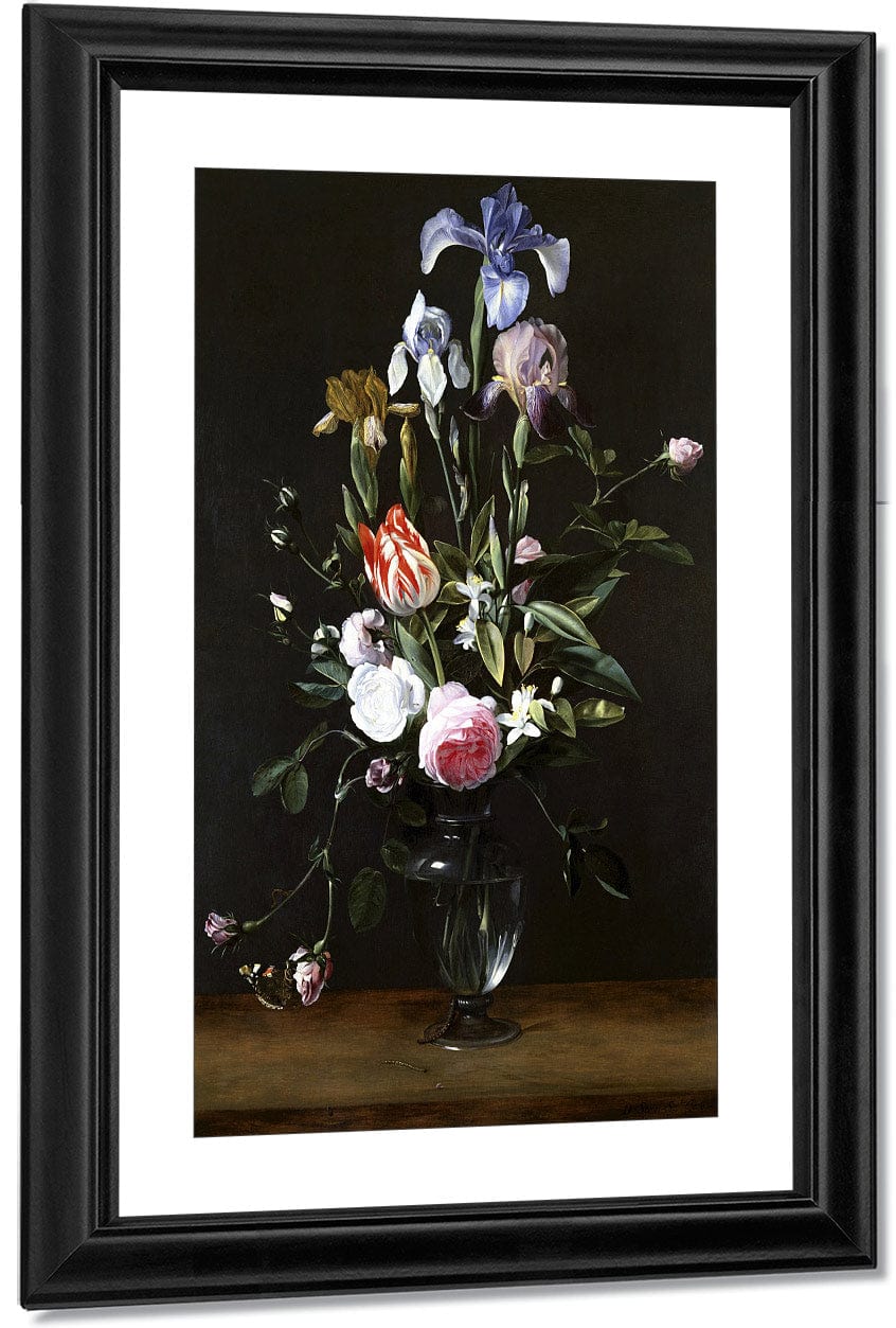 Flowers In A Glass Vase By Daniel Seghers - Image 3