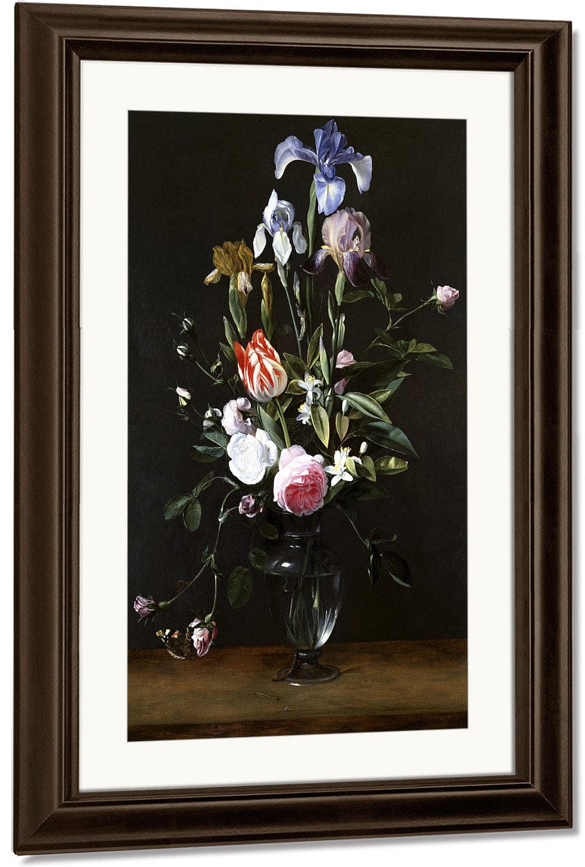 Flowers In A Glass Vase By Daniel Seghers - Image 4