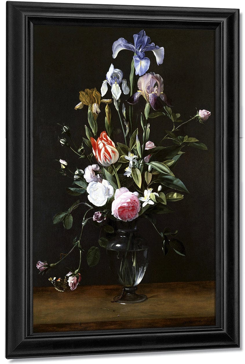 Flowers In A Glass Vase By Daniel Seghers - Image 7