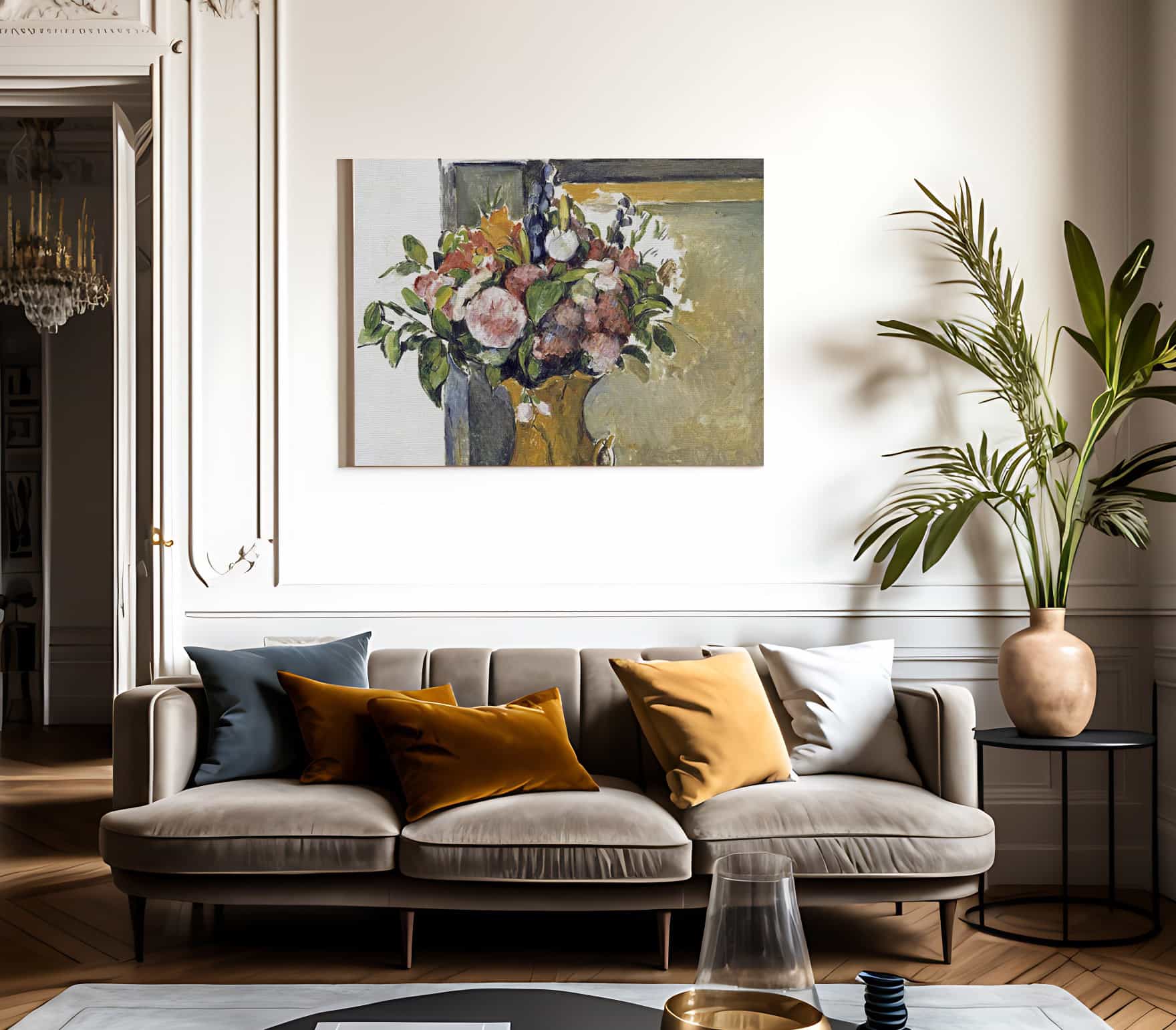 Flowers In A Vase By Paul Cezanne - Image 3
