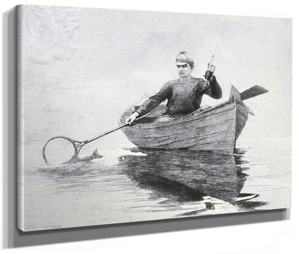Fly Fishing, Saranac Lake By Winslow Homer