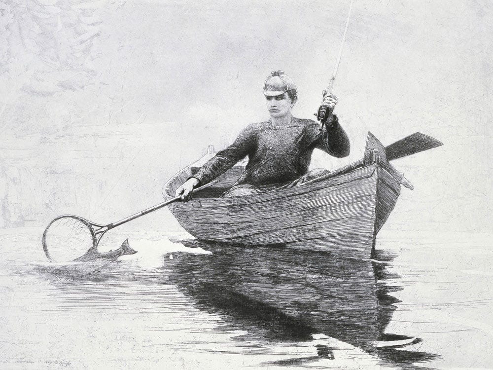 Fly Fishing, Saranac Lake By Winslow Homer - Image 5