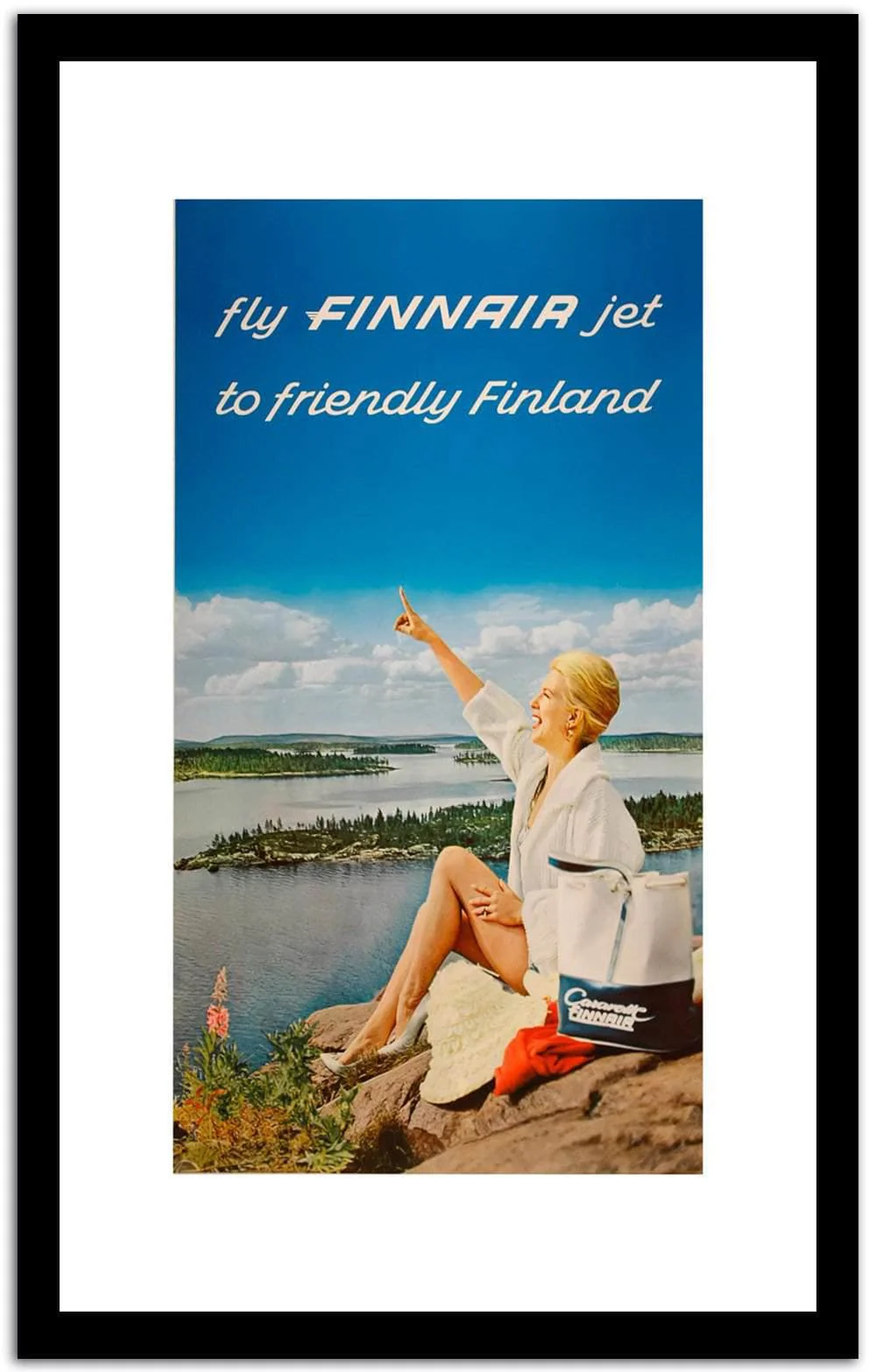 Fly Finnair Jet To Friendly Finland Wpa Vintage Advertising