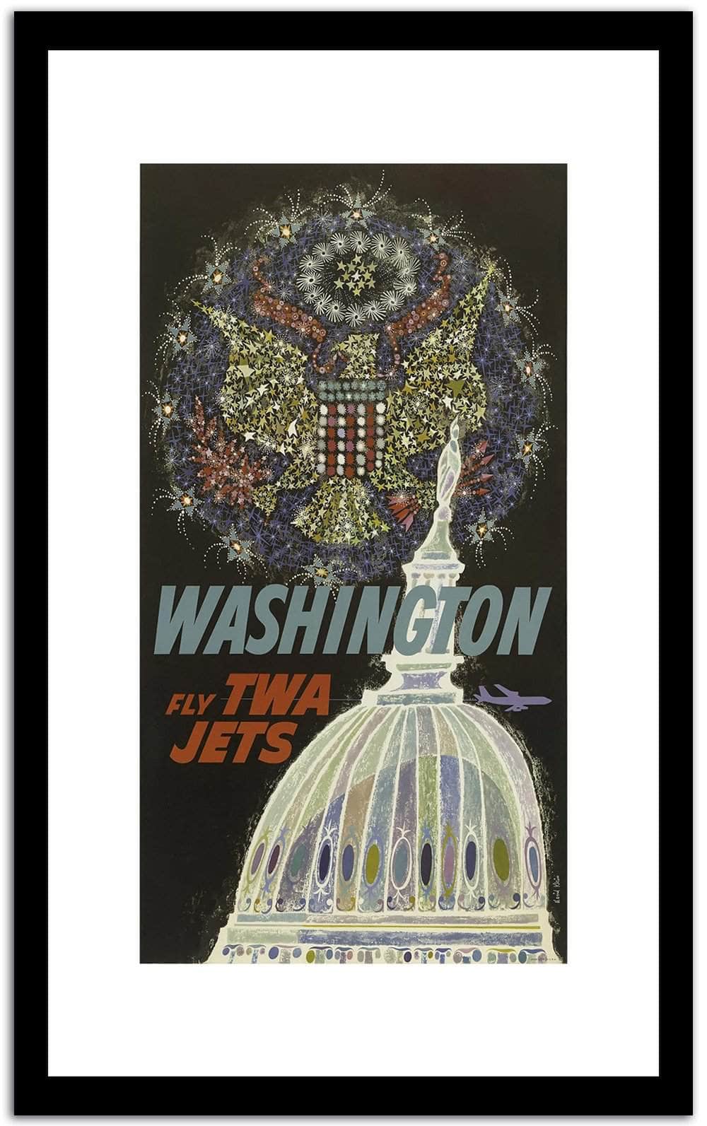 Fly Twa Jets Vintage Poster