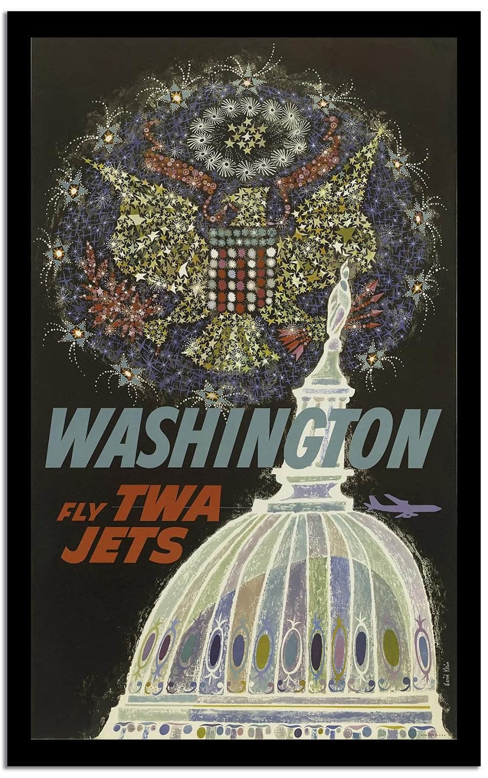 Fly Twa Jets Vintage Poster - Image 2