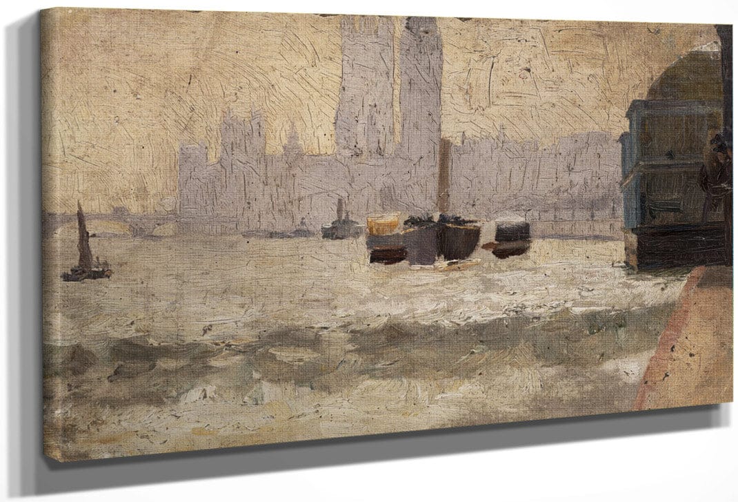 Fog, Thames Embankment By Tom Roberts