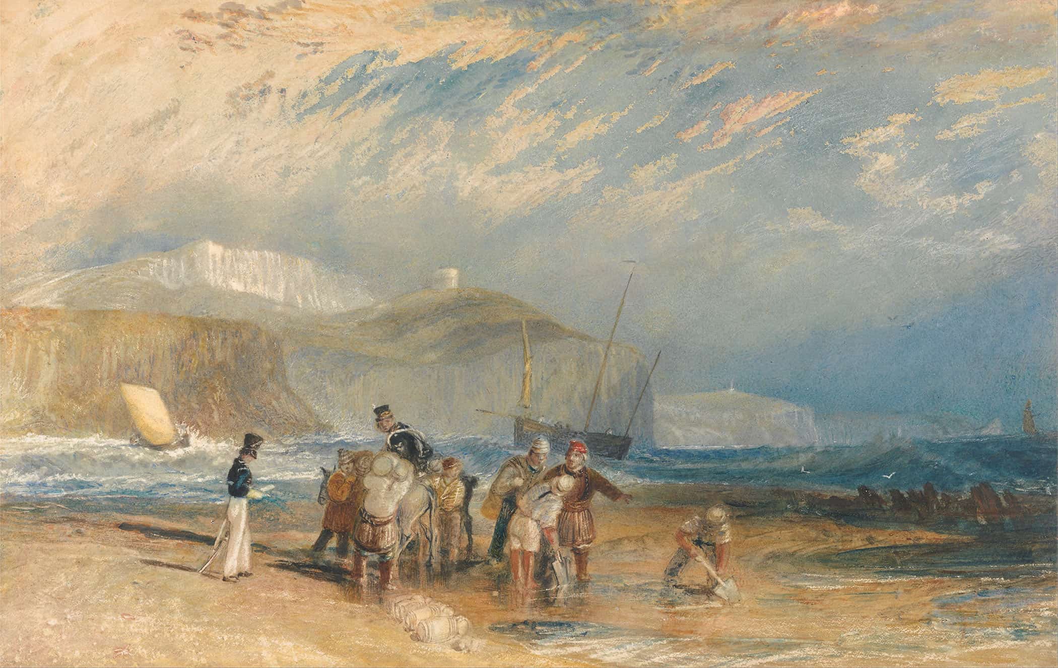Folkestone Harbour And Coast To Dover by Joseph Mallord William Turner - Image 2