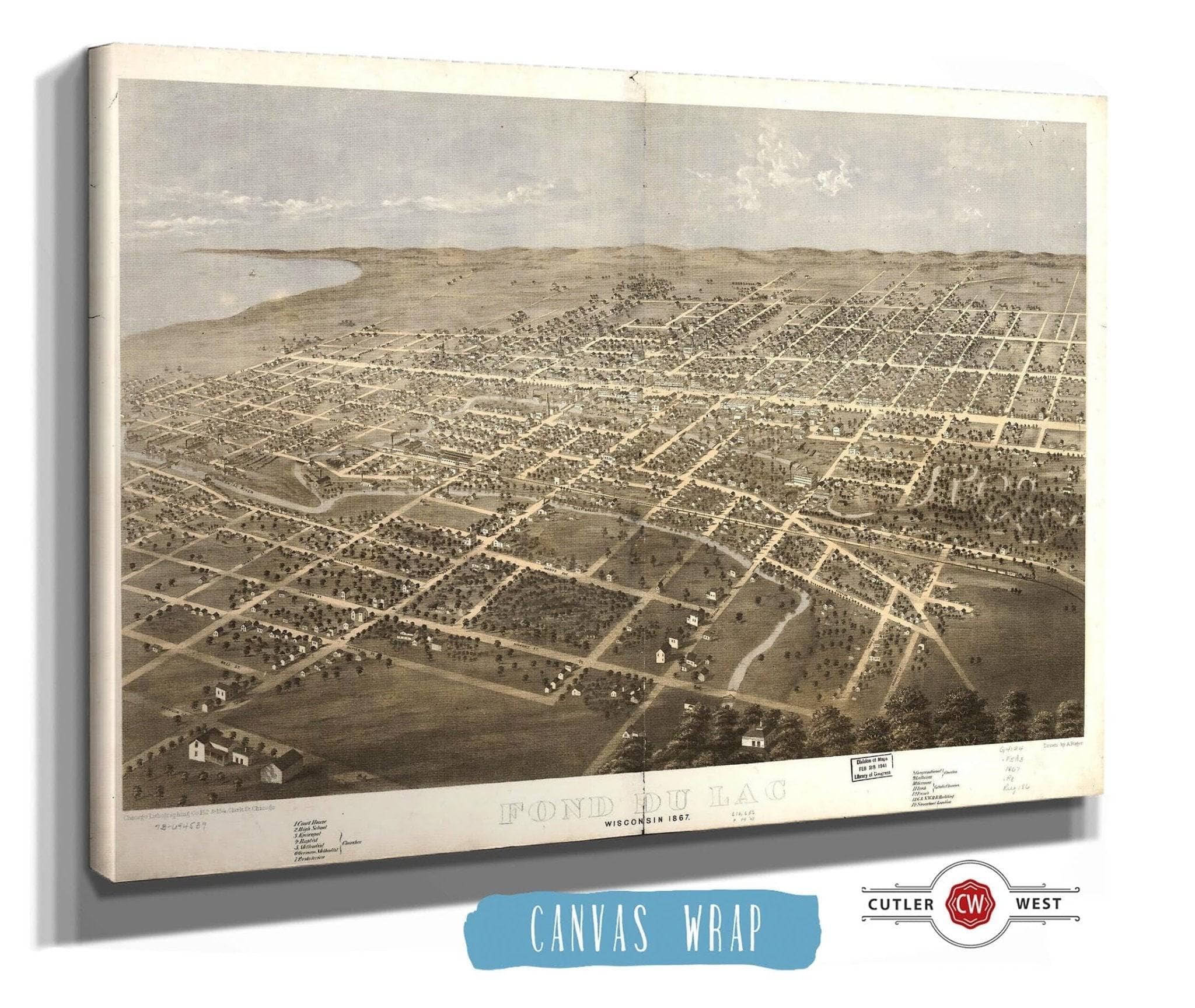 Fond Du Lac Wisconsin 1867 State of Wisconsin