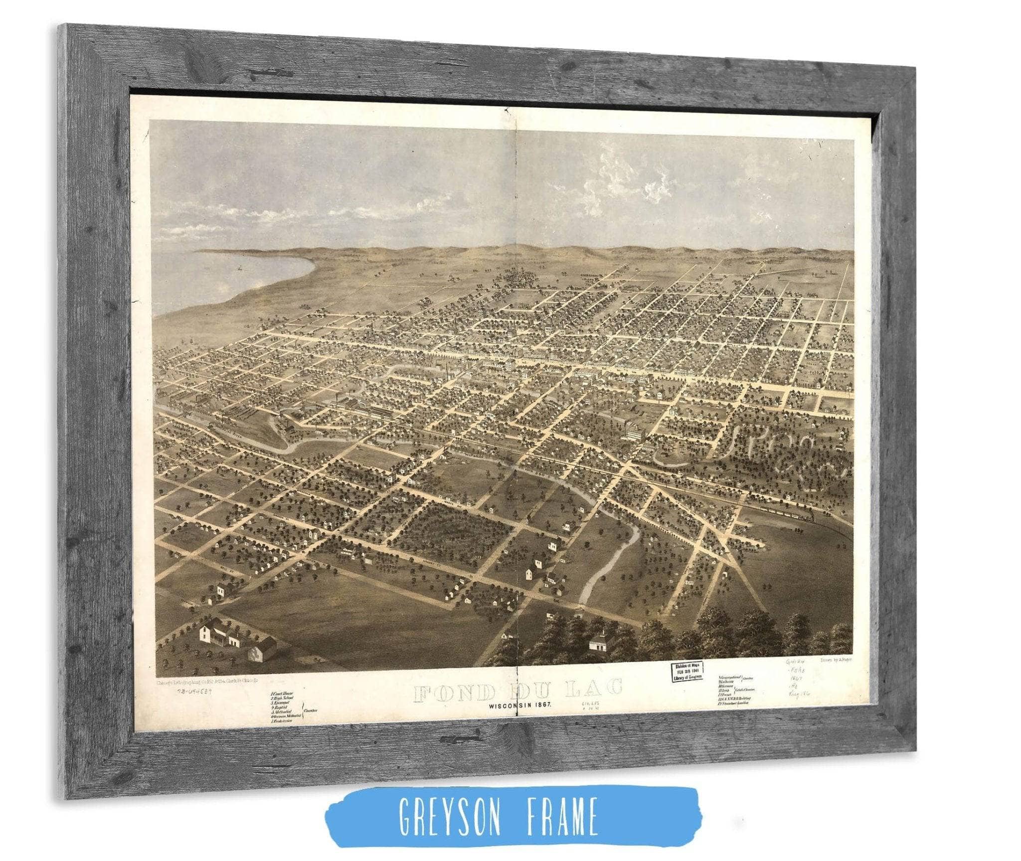 Fond Du Lac Wisconsin 1867 State of Wisconsin - Image 6