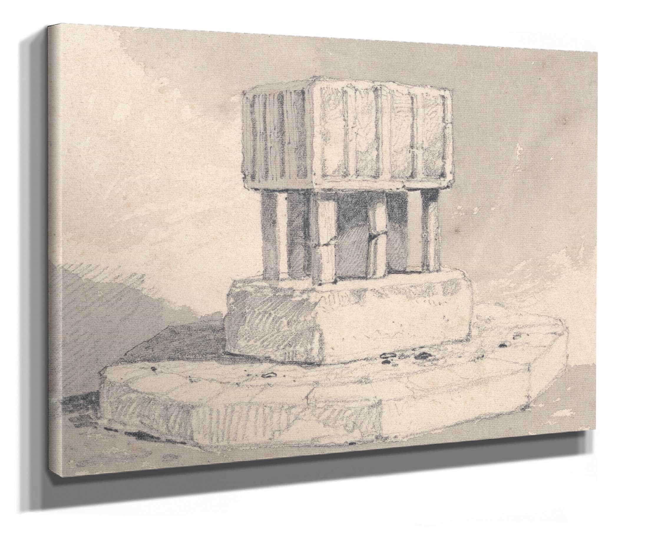 Font At Caister Church Norfolk by John Sell Cotman - Image 2