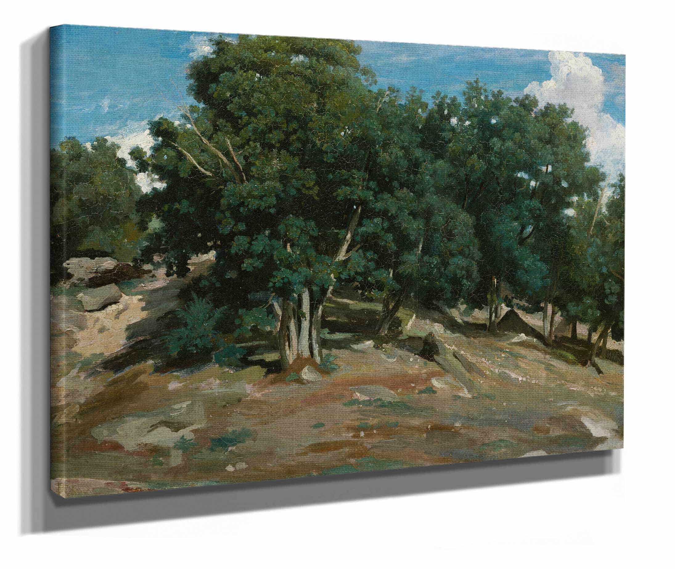 Fontainebleau Oak Trees At Bas Breau by Jean Baptiste Camille Corot - Image 2