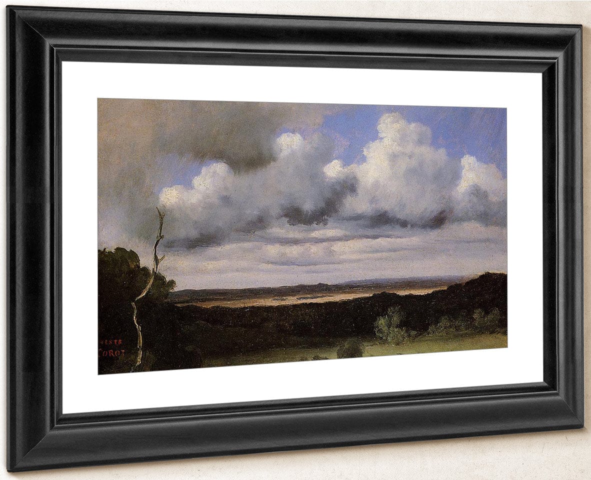 Fontainebleau Storm Over The Plains 1822 Oil On Canvas Musee Cantonal Des Beaux Arts Lausanne Switzerland By Jean Baptiste Camille Corot - Image 2