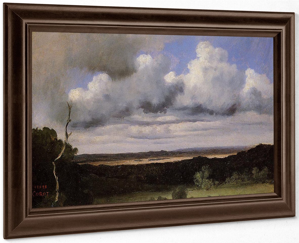 Fontainebleau Storm Over The Plains 1822 Oil On Canvas Musee Cantonal Des Beaux Arts Lausanne Switzerland By Jean Baptiste Camille Corot - Image 4
