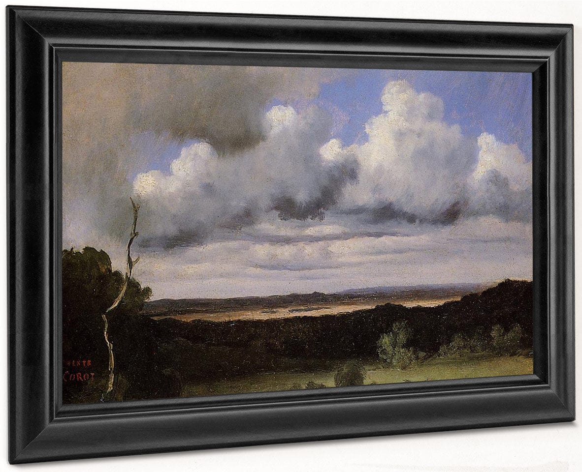 Fontainebleau Storm Over The Plains 1822 Oil On Canvas Musee Cantonal Des Beaux Arts Lausanne Switzerland By Jean Baptiste Camille Corot - Image 6