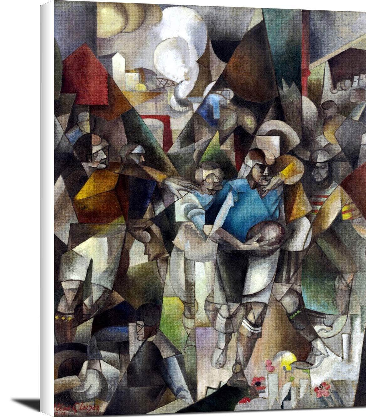 Football Players Painting Albert Gleizes Canvas Art