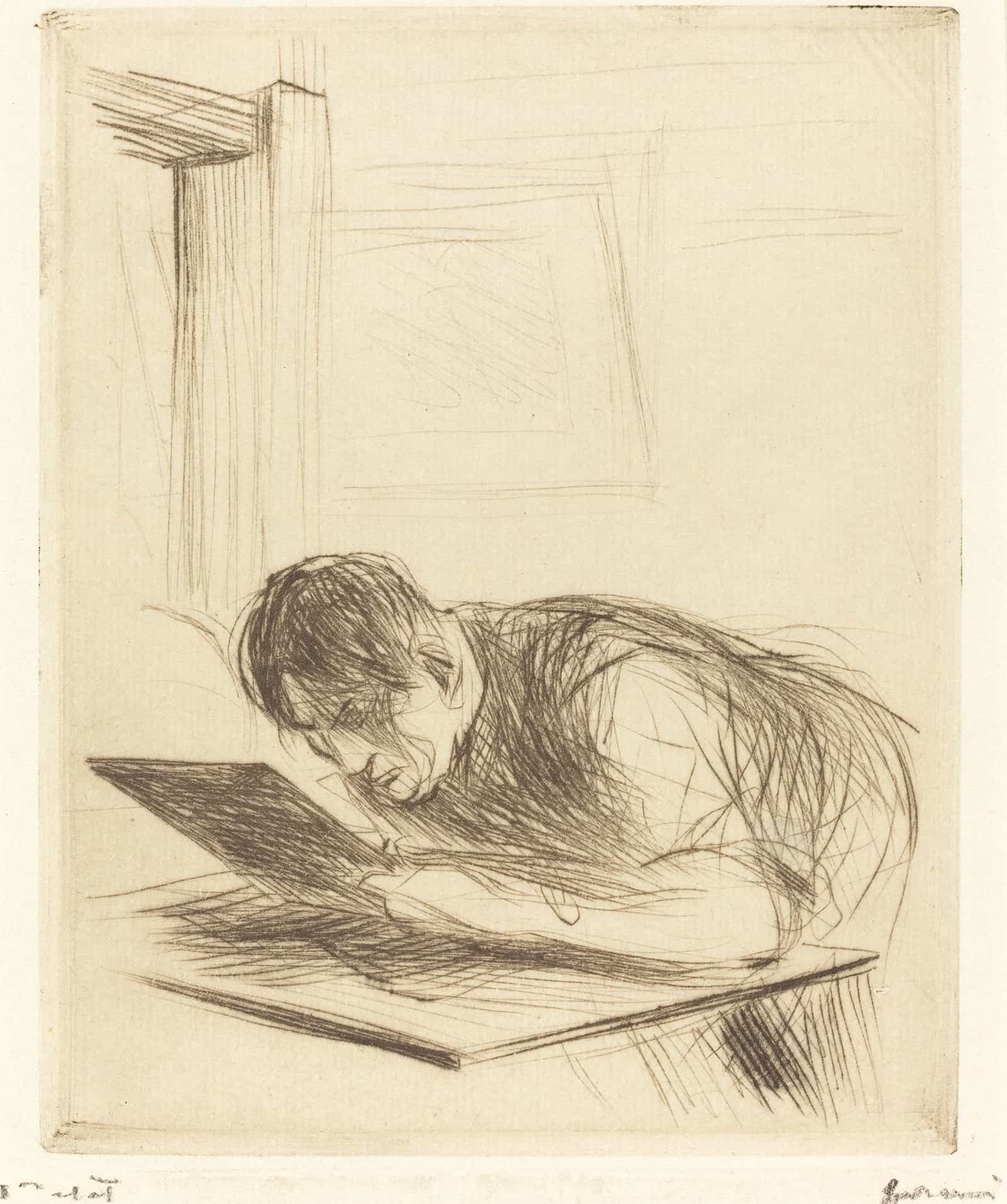 Forain Etching First Plate by Jean Louis Forain - Image 2