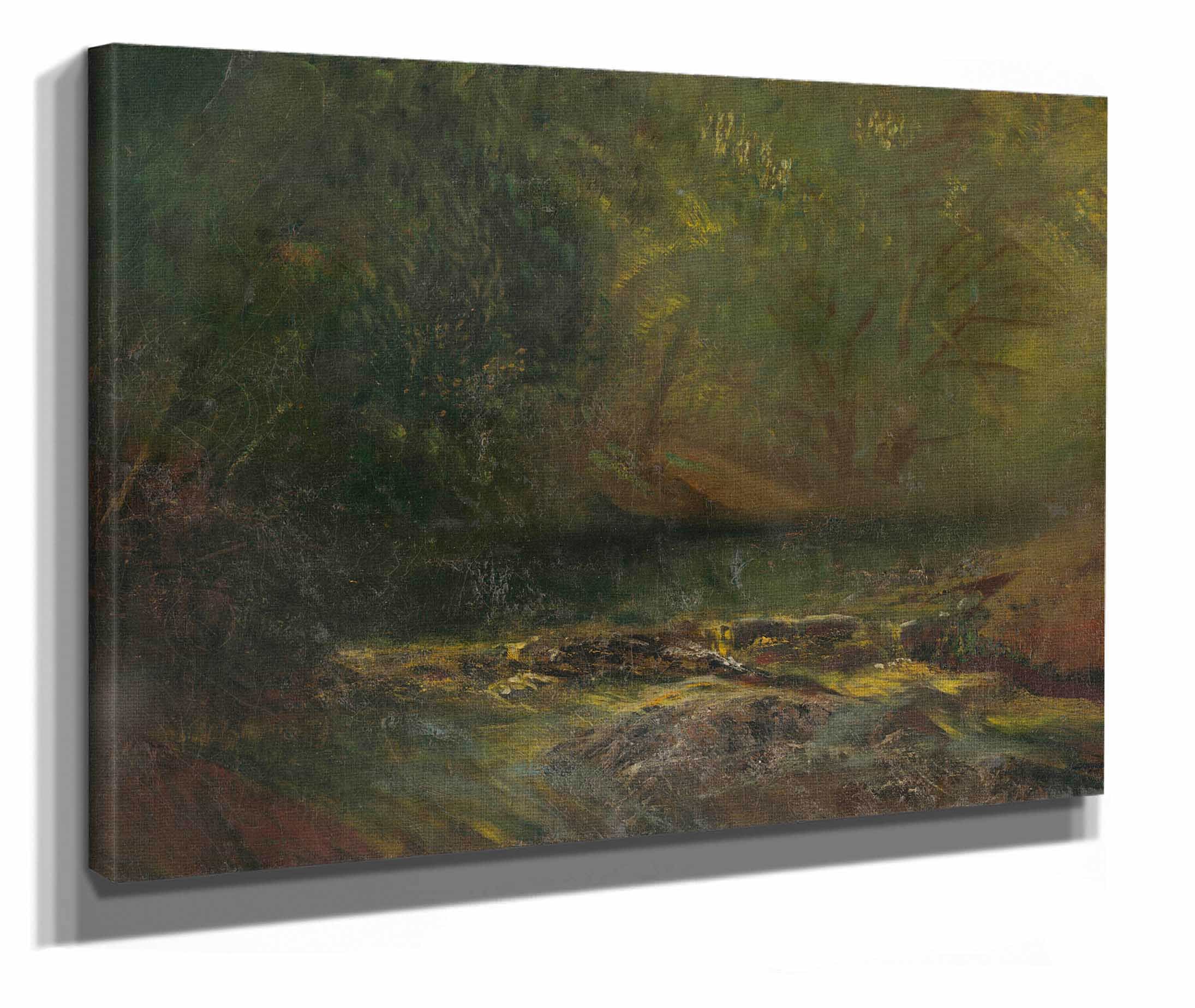 Forest Interior With A Brook  by Ladislav Mednyanszky