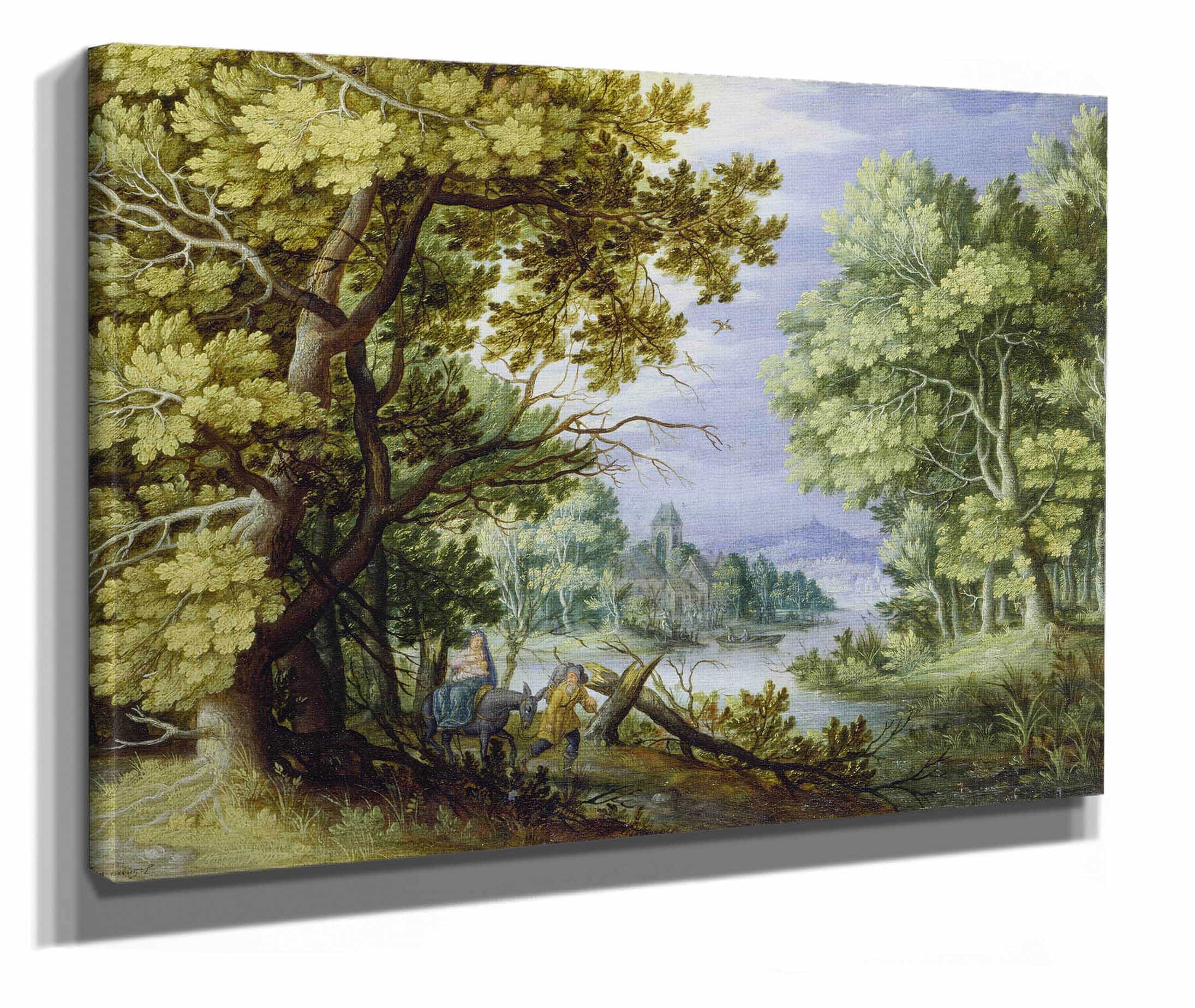 Forest Landscape With Flight Into Egypt by Jan Brueghel The Younger - Image 2