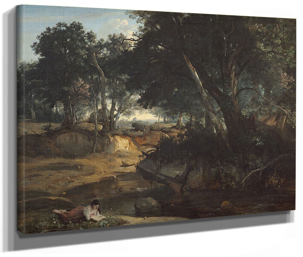 Forest Of Fontainebleau By Jean Baptiste Camille Corot