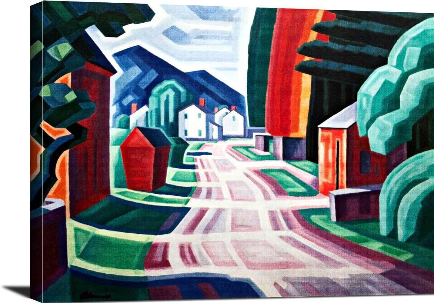 Form & Light Motif West New Jersey Painting Oscar Bluemner Canvas Art - Image 3