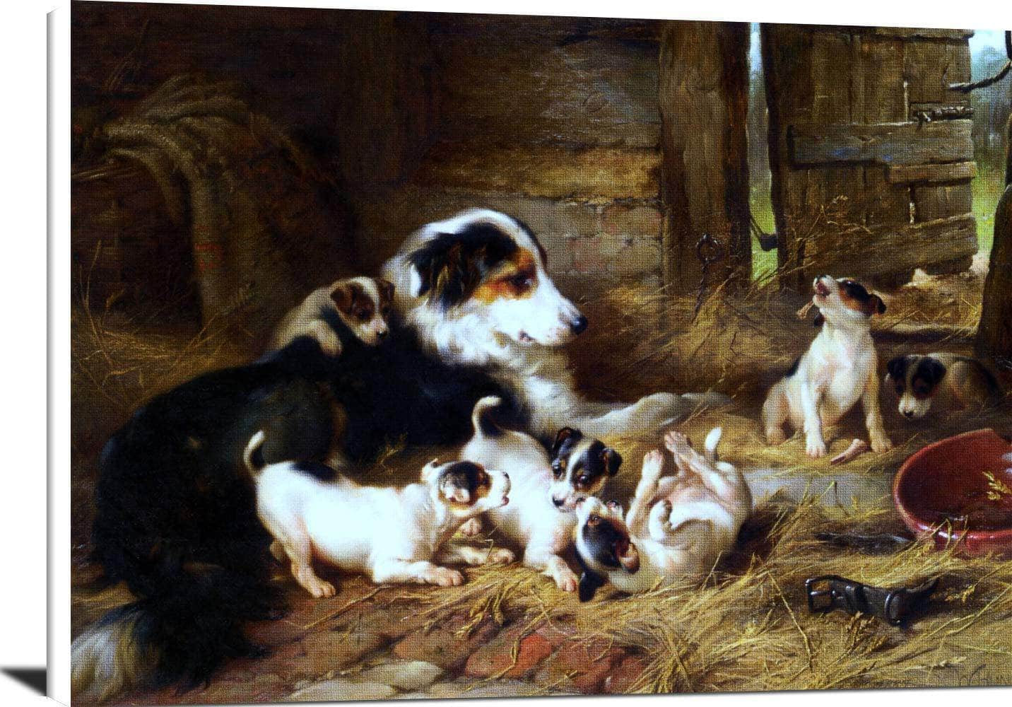 Foster Mother Painting Walter Hunt Canvas Art