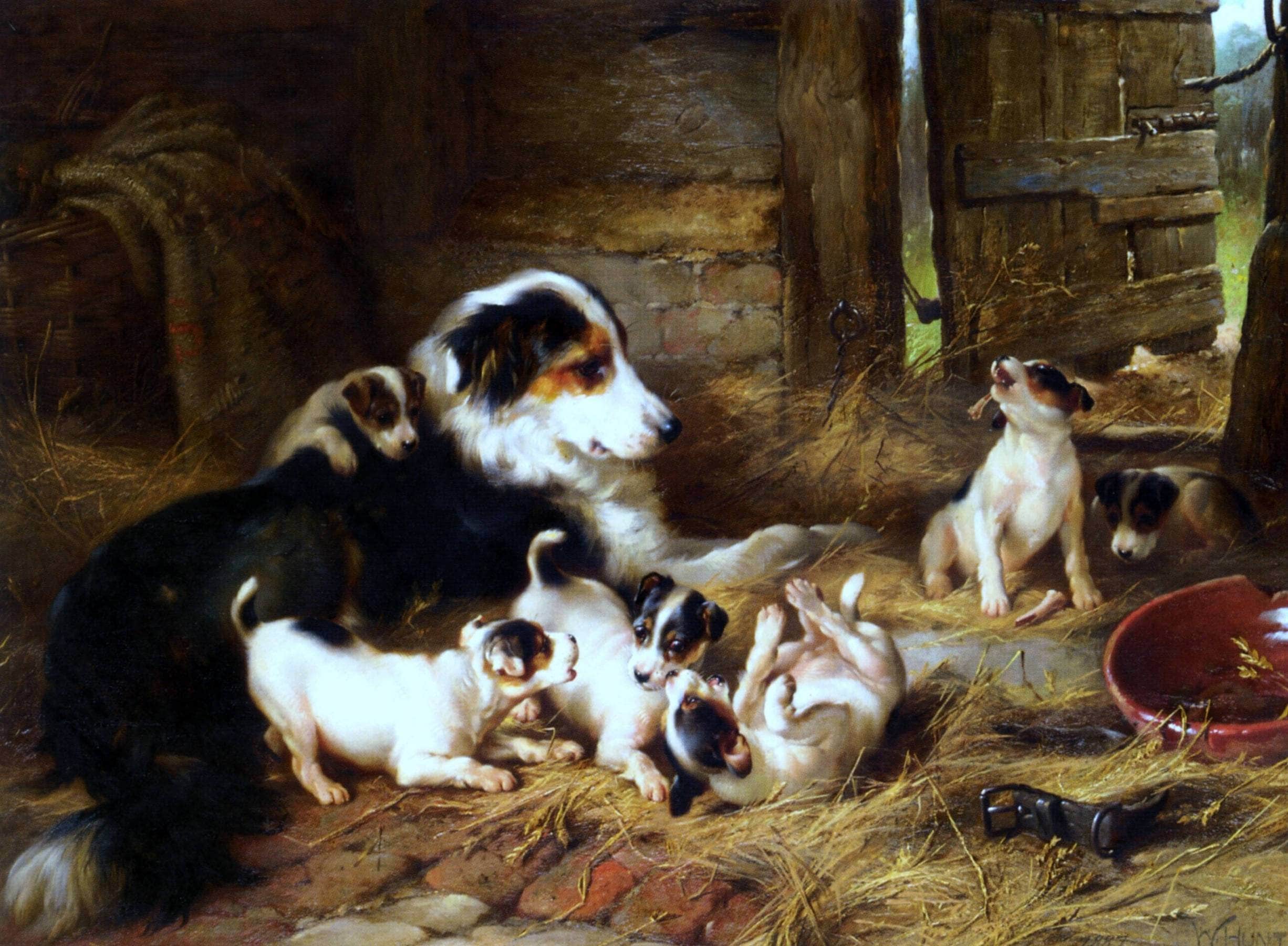 Foster Mother Painting Walter Hunt Canvas Art - Image 5