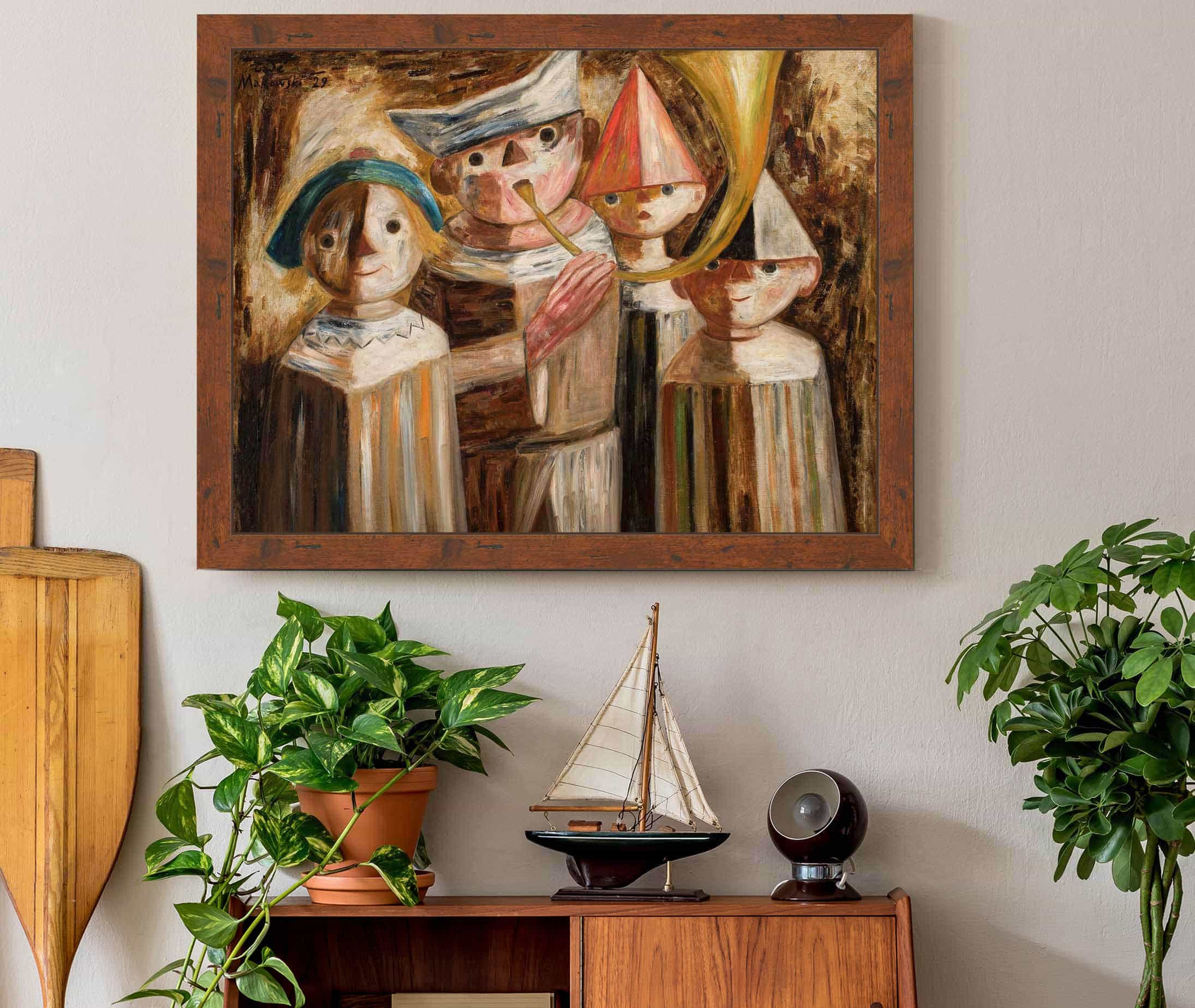 Four Children With A Trumpet by Tadeusz Makowski - Image 3