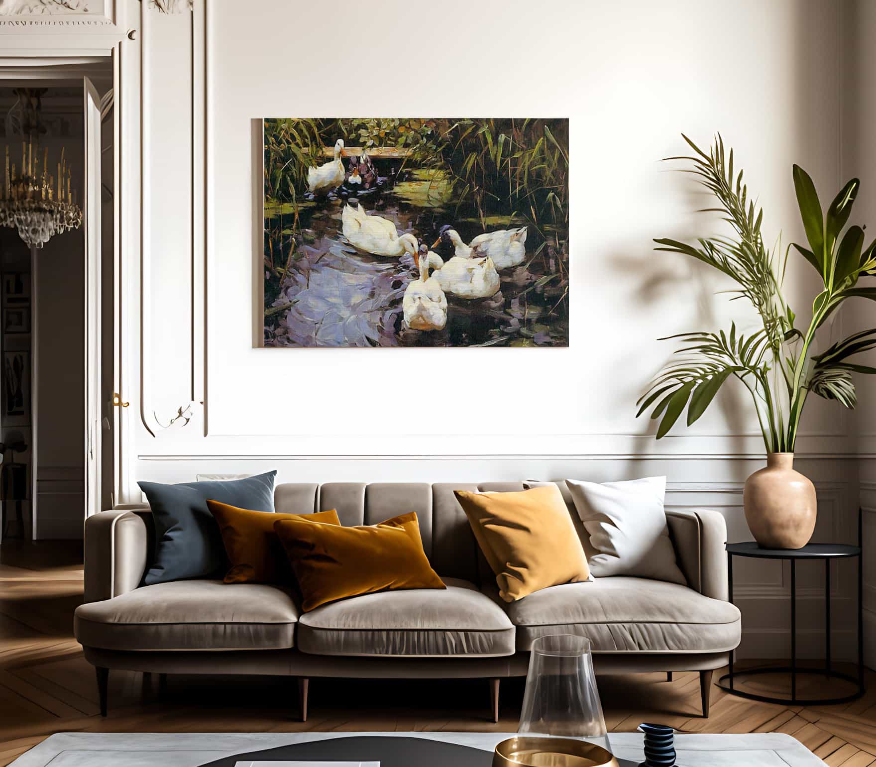 Four Ducks At The Pond By Alexander Koester - Image 3