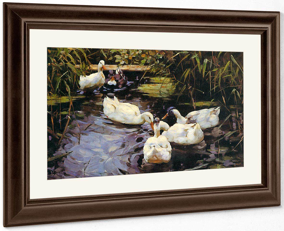 Four Ducks At The Pond By Alexander Koester - Image 4