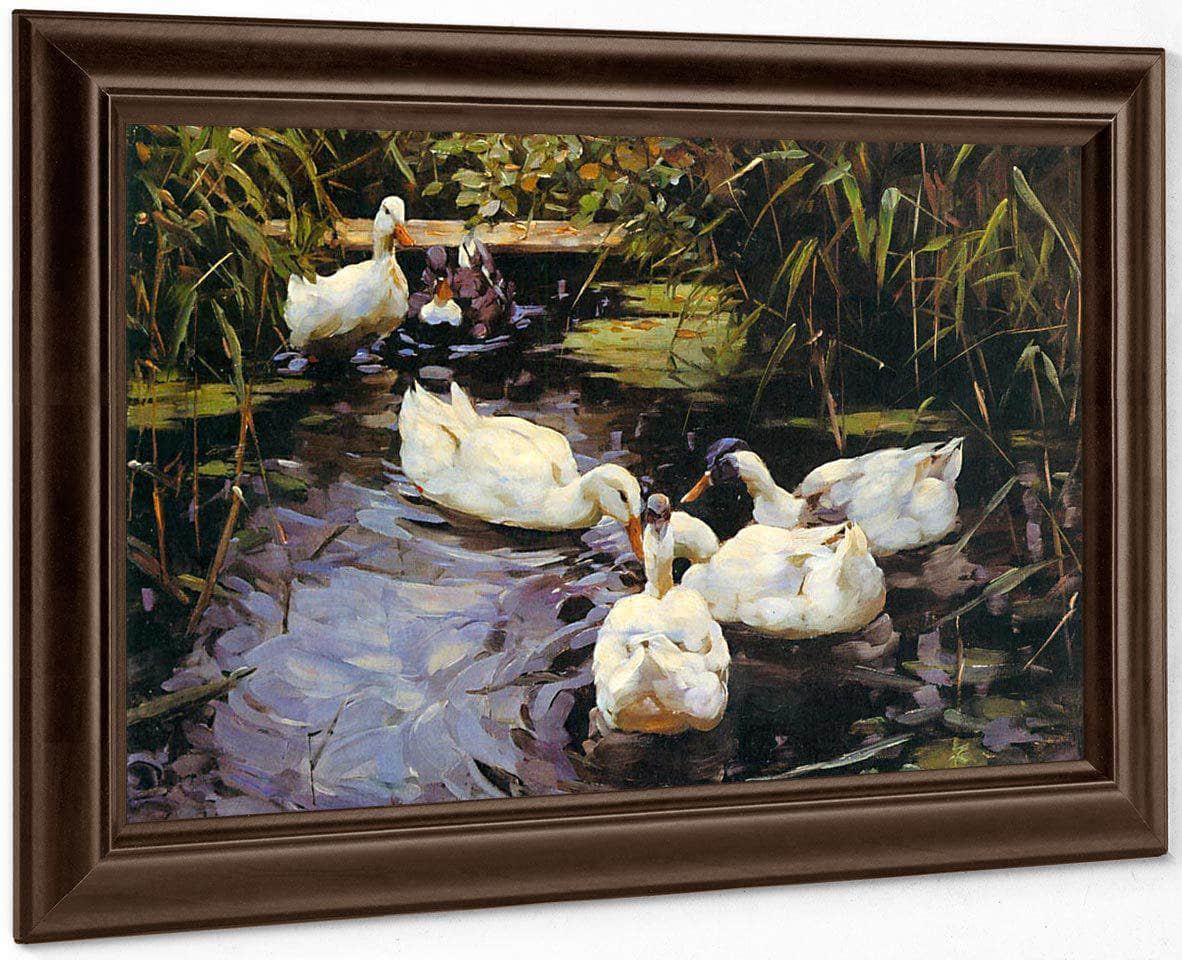 Four Ducks At The Pond By Alexander Koester - Image 5