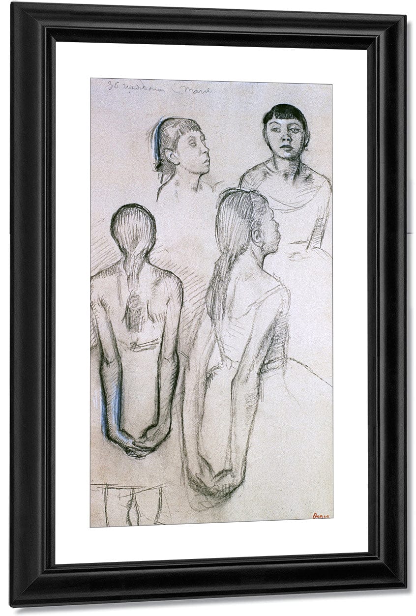 Four Studies Of Dancers By Edgar Degas - Image 3