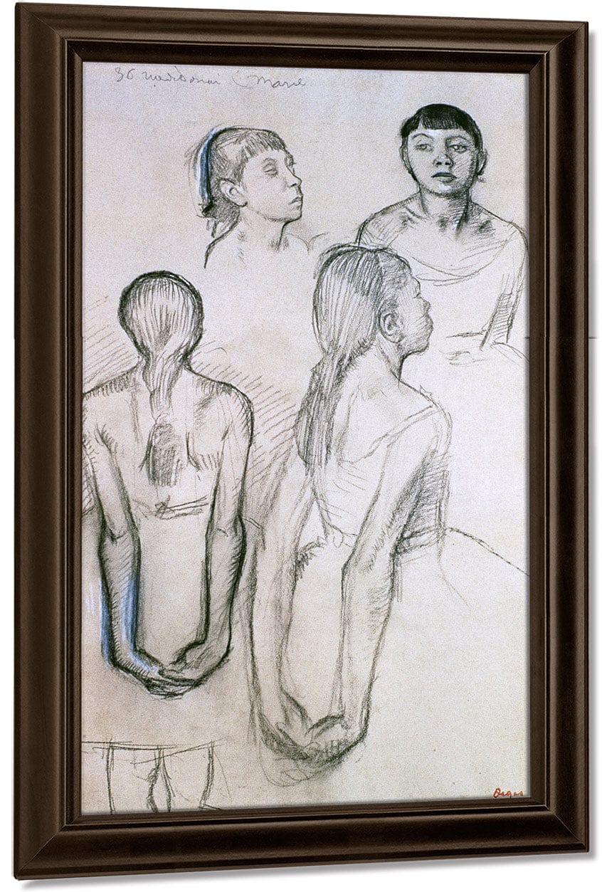 Four Studies Of Dancers By Edgar Degas - Image 5