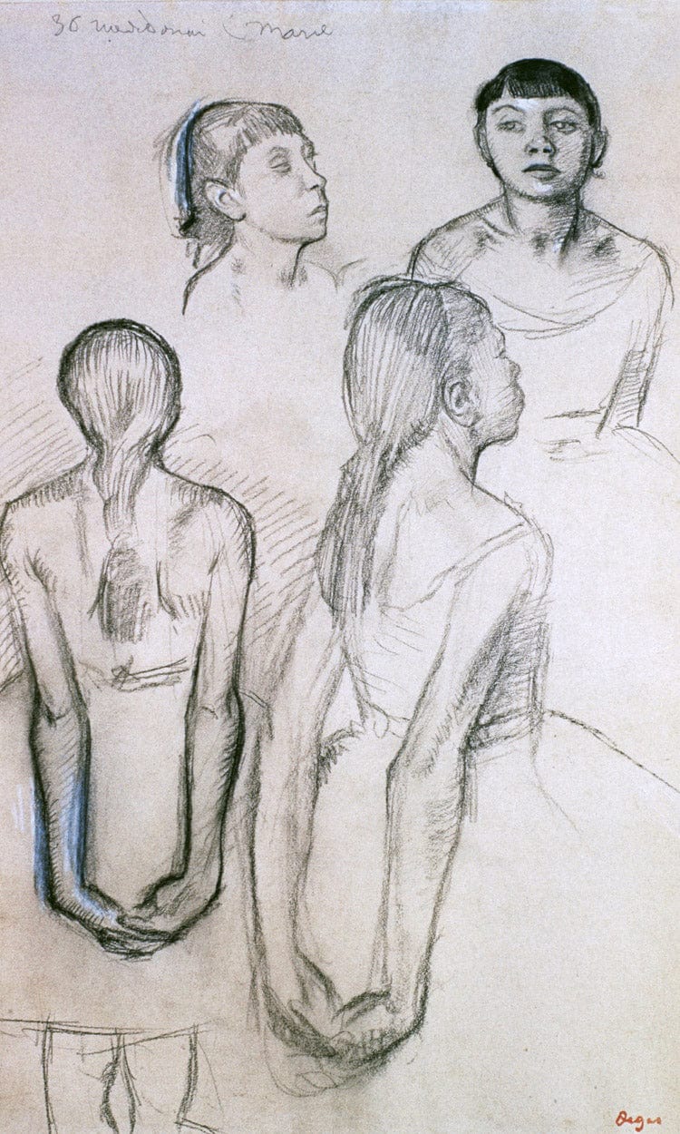 Four Studies Of Dancers By Edgar Degas - Image 6
