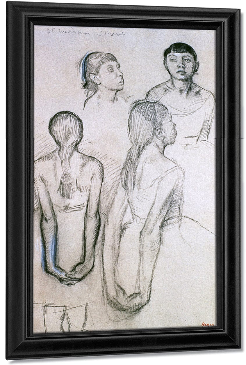 Four Studies Of Dancers By Edgar Degas - Image 7