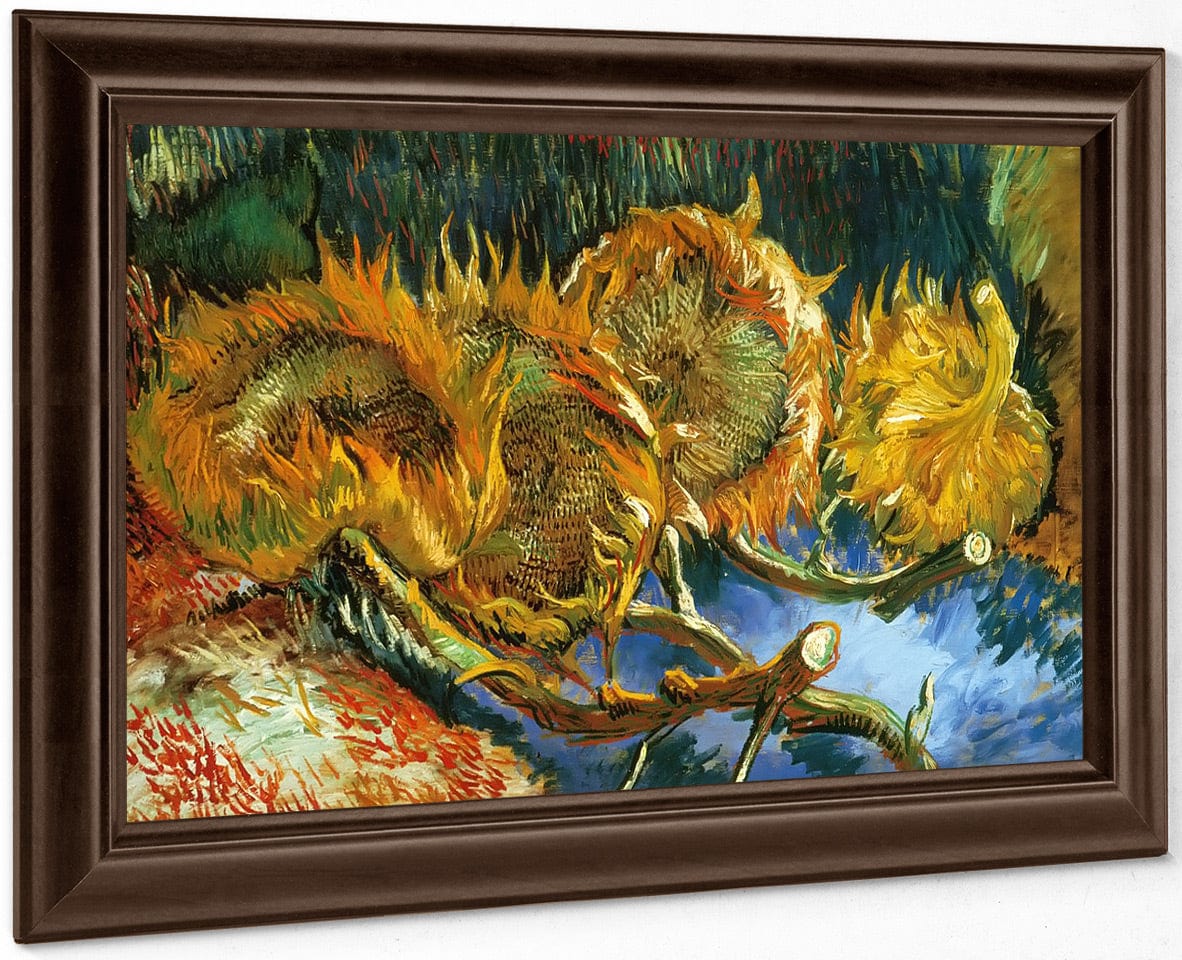 Four Sunflowers Gone To Seed By Vincent Van Gogh - Image 6