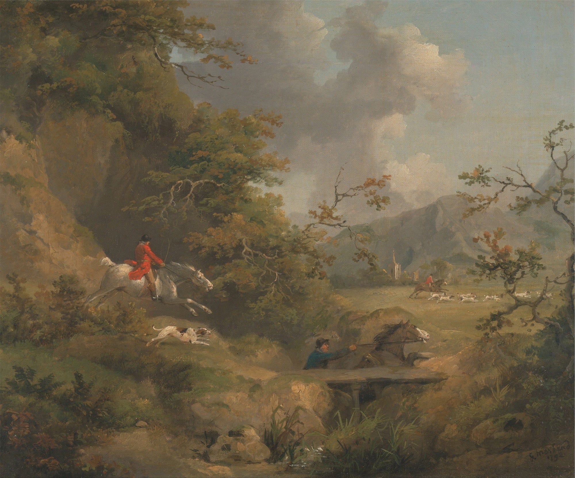 Foxhunting In Hilly Country by George Morland - Image 2