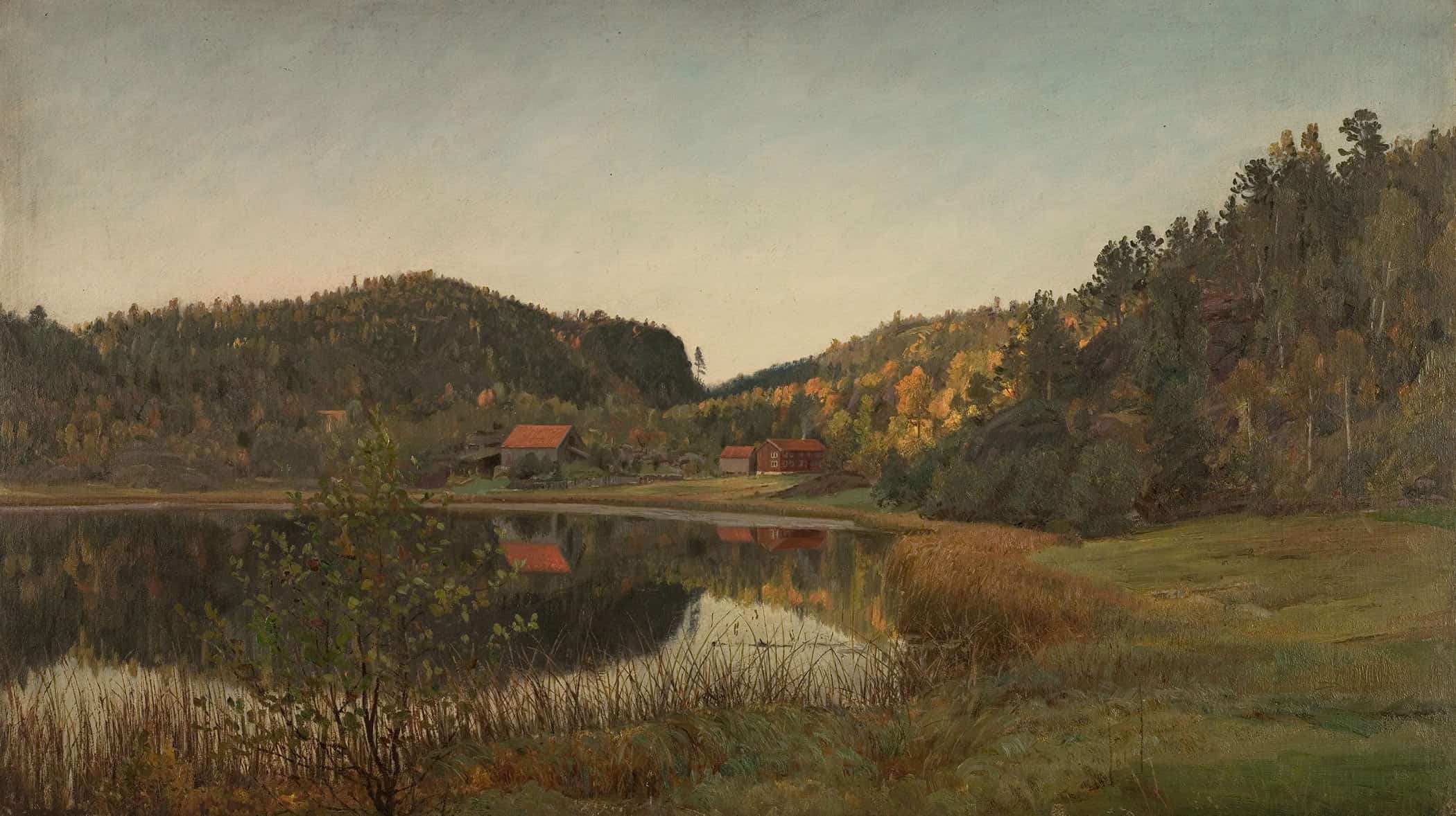 Fra Tjerndalen Ved Risor By Amaldus Nielsen - Image 2