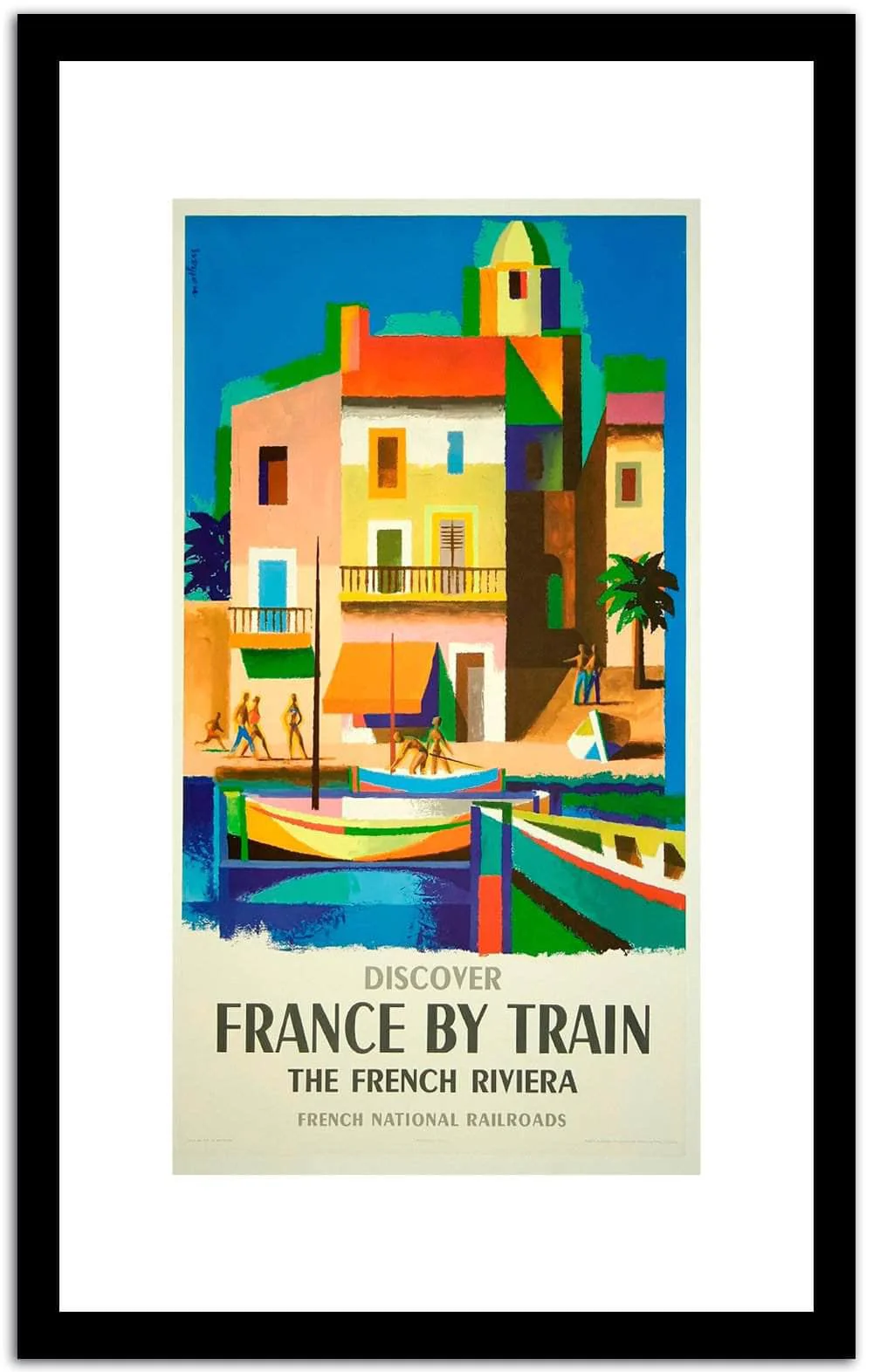 France By Train Vintage Poster