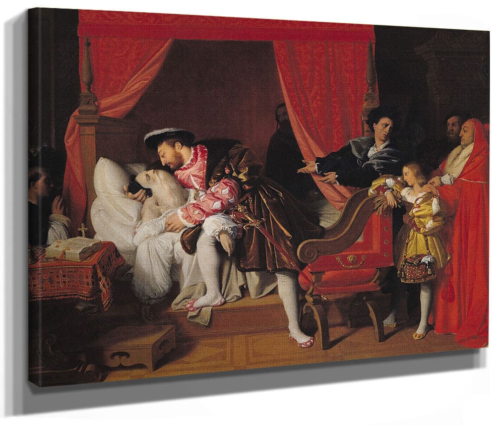 Francis I (1494 1547) Receives The Last Breaths Of Leonardo Da Vinci (1452 1519) By Jean Auguste Dominique Ingres