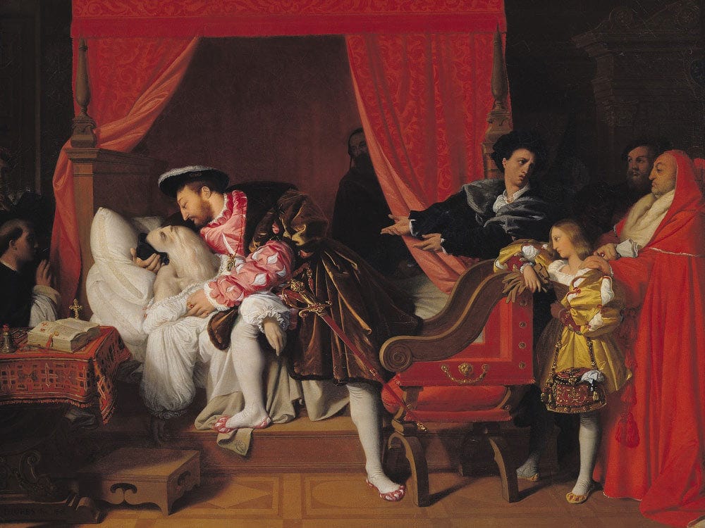 Francis I (1494 1547) Receives The Last Breaths Of Leonardo Da Vinci (1452 1519) By Jean Auguste Dominique Ingres - Image 5